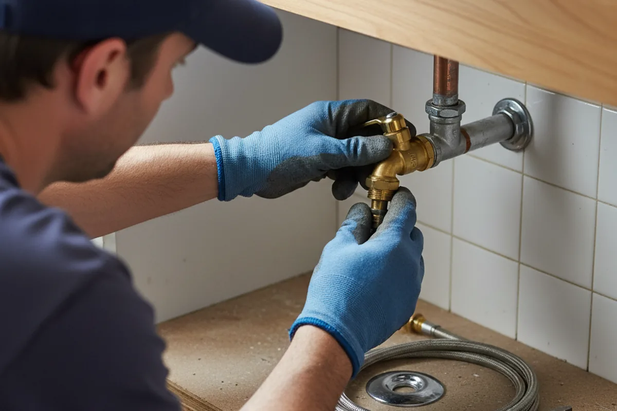 Shutoff valve and fitting work during Faucet and Fixture Repair in Desert Hot Springs
